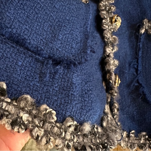 Cutest boucle tweed blazer lady jacket size small - Picture 4 of 7